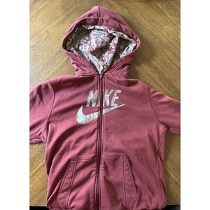 Vintage‎ Y2K Nike Gray Swoosh Just Do It Red Full-Zip Jacket - Women's Large